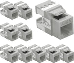 Beszin Cat.6 RJ45 110 Type 180° Keystone Jack (10-Pack, Gray)