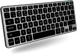 Macally Multi Device Backlit Mac Bluetooth Keyboard - Great for Saving Space - Rechargeable Small Wireless Keyboard for MacBook Pro/Air, iMac, Mac Pro/Mini - 78 Key Compact Keyboard (White LEDs)