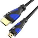 Postta Micro HDMI Cable 15 Feet Micro HDMI to HDMI Adapter Cable Support 4K,1080P,3D,Ethernet-Blue