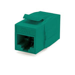 trueCABLE Cat6A Keystone Jack Coupler, Unshielded (UTP), PoE++ (4PPoE), UL Listed, ETL Verified, ANSI/TIA 568-2.D Cat 6A Performance Compliant, Female to Female RJ45 Couplers, Green, 12 Pack