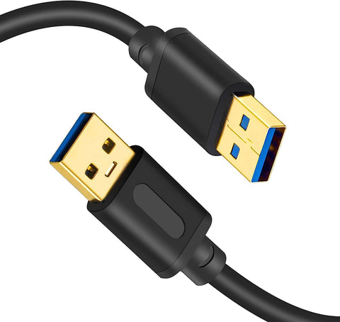 Tan QY USB 3.0 Male to Male Cable 25Ft, USB to USB Cord USB Cable Male to Male USB 3.0 Cable Type A Male to Type A Male Cable(25ft)