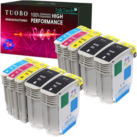 Tuobo Compatible Ink Cartridge Replacement for HP 940 940XL High Yield Work with Officejet Pro 8000 8500 8500A 8500A Plus Printers (4BK+2C+2M+2Y)