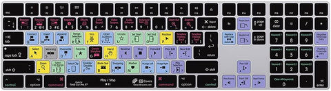 KB Covers Final Cut Pro Keyboard Cover Compatible with Wireless Magic Keyboard w NumPad (2016+) | Ultra Thin Dust Water Dirt Resistant Silicone Skins