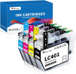 OINKWERE LC401 Ink Cartridges Replacement for Brother LC401 LC401XL LC401 XL for Brother MFC-J1010DW MFC-J1012DW MFC-J1170DW Printer (4-Packs)