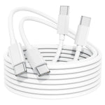 100W/5A Apple USB C to USB C Cable [2Pack / 3FT], Replacement Type C Charger Cord for MacBook Pro 16, 15, 14, 13 inch, MacBook Air 2020/2019/2018,iPad Pro/Air - White