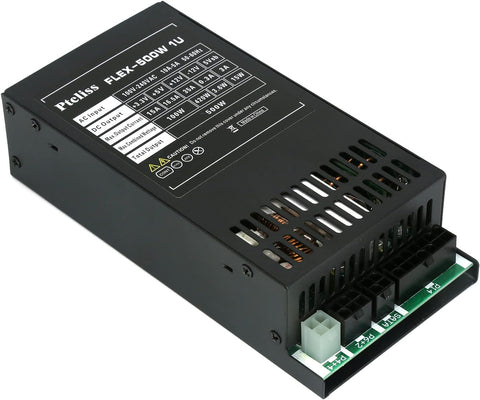Ptcliss 500W Full Modular 1U Flex ATX Power Supply 80 Plus Bronze Efficiency, Flex-500W