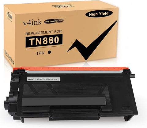 v4ink 1-Pack Super High Yield Compatible Toner Cartridge Replacement for Brother TN880 TN-880 to use with HLL6200DW HLL6200DWT MFCL6700DW HLL6250DW HLL6300DW HLL6400DW MFCL6750DW L6800DW L6900DW