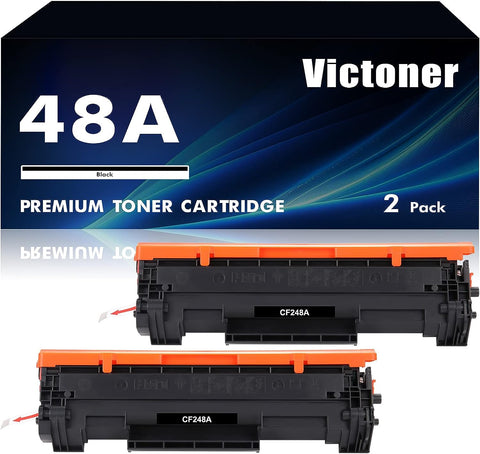 48A Toner Cartridge Black 2-Pack Replacement for HP 48A CF248A Toner Cartridge for HP Pro M15w M29w M30w M31w MFP M28w M28a M29a M15a M16a M16w Printer