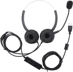 Headest with Mic, 330° Rotation Call Center USB Headset Mute USB Call Center Headset with Microphone