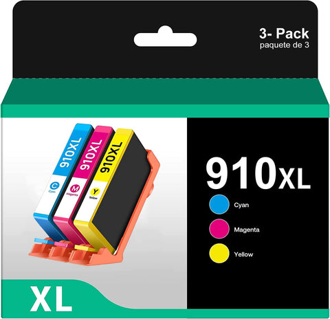 910XL Ink Cartridges for HP Printer for HP 910 XL 910XL Ink Cartridges Compatible with Officejet Pro 8025e 8028e 8035e 8028 8025 Printer (1 Cyan,1 Magenta,1 Yellow, 3 Pack)