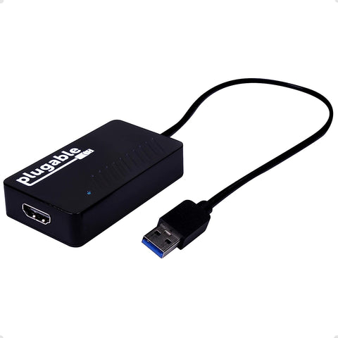 Plugable USB 3.0 to HDMI 4K UHD Video Graphics Adapter for Multiple Monitors up to 3840x2160 Supports Windows 11, 10, 8.1, 7, and Mac 10.14+