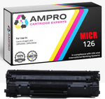 Ampro 126 Compatible MICR Toner Cartridge Replacement for use in imageCLASS LBP6200D, LBP6230dw. Extra High Yield Prints - 3,000 Checks!