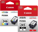 Canon PG-245XL Black Cartridge Fine Ink Cartridge with CL-246 Color Ink Cartridge