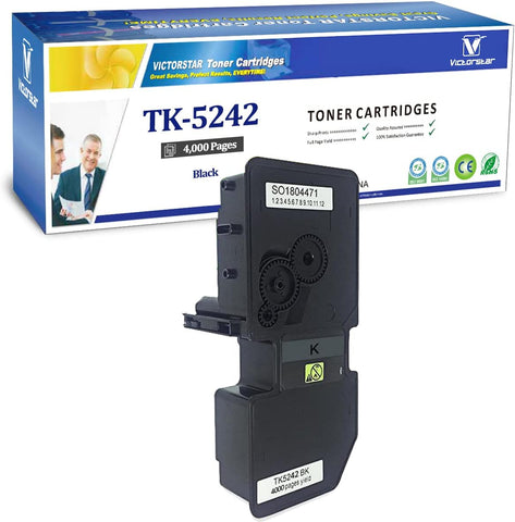 VICTORSTAR @ Compatible Toner Cartridge TK5242 TK-5242 for Kyocera ECOSYS P5026cdn / P5026cdw / M5526cdn / M5526cdw Laser Printers (Black)