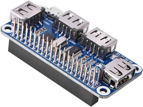 USB Hub Hat,USB to UART Onboard 4 Port USB HUB HAT for Raspberry Pi B+ / 2B / 3B / Zero/Zero W (4 USB Ports,Onboard USB to UART,Onboard Multi Indicators)