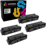 HydraSupplies Compatible Toner Cartridge Replacements for HP 410X 410 Toner Cartridge High Yield to use with Laserjet: 1536dnf MFP m477fdw M477fdn M452dn (Black, Cyan, Magenta, Yellow, 4-Pack)