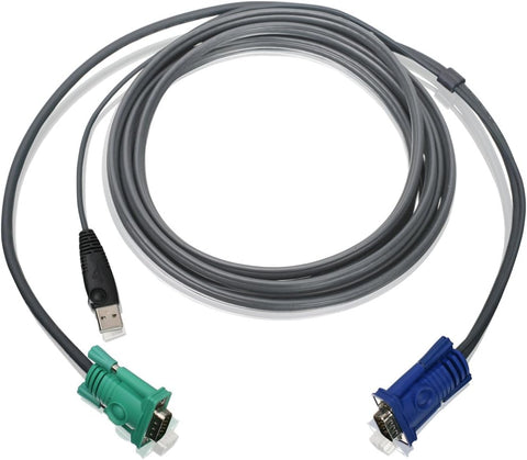 IOGEAR USB KVM Cable, 10 Feet, G2L5203U, Dark Gray