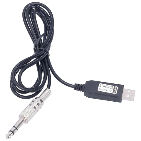 Walfront USB Programming Cable Radio Cable for CwType Hamradio N1mm 1.5M Radio Code Transmission Equipment Connection Line