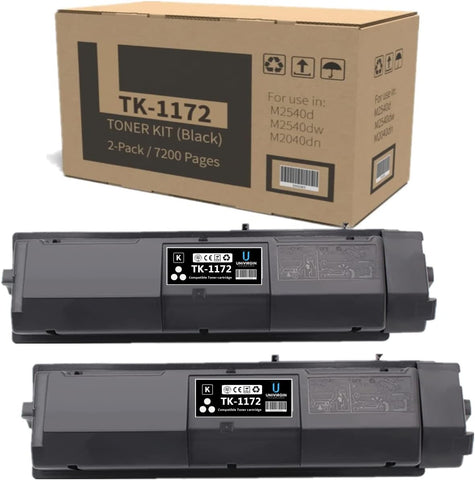 Compatible TK1172 TK-1172 Toner Cartridge Replacement for Kyocera M2540d M2540dw(1102RY2US0) M2040dn(1102S33NL0) Toner Kit Printer?2-Pack, Black? by AQINK