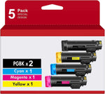 Aoou Compatible Toner Cartridge Replacement for Xerox 6510 for Xerox Phaser 6515 Toner for Xerox Workcentre 6515 106r03480 106r03478 for Xerox 6515 Black Toner Black and Color Combo 5 Pack