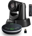 TONGVEO Conference Room Camera System with Bluetooth Microphone, 3X USB PTZ Video Camera Kit for Meeting Education Church Works with Microsoft Teams, Zoom, OBS, PC(Cam+ Mic)