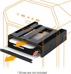 ICY DOCK Tool-Less 3.5” SATA HDD Mobile Rack and Ultra-Slim 9.5mm ODD Bay for External 5.25” Bay | DuoSwap MB971SPO-B (3.5" HDD + ODD)