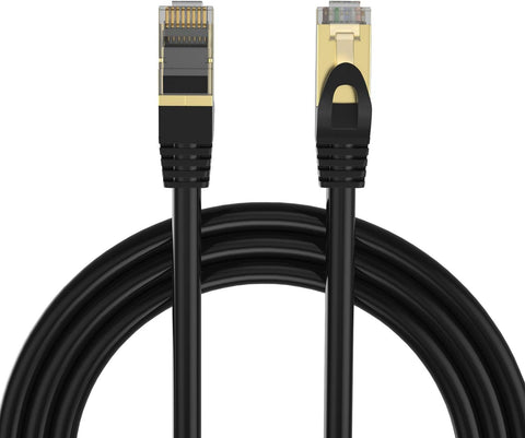 SHD Cat8 Ethernet Cable Cat8 Network LAN Cable High Speed 40Gbps 2000Mhz SFTP Patch Cord for Modem,Router,PC,Mac,Laptop-15 Feet