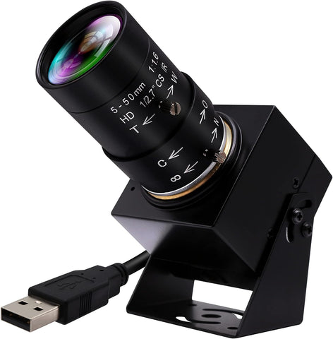 IFWAETR 4K USB Camera with IMX415 Image Sensor,5-50mm 10X Optical Manual Zoom Lens USB Webcam 2160P Ultra HD Close-up Web Camera Adjustable Focal Camera for Computer,Laptop Jetson Nano,Raspberry Pi