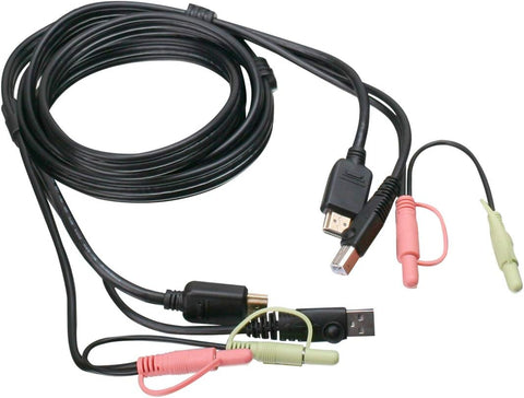 IOGEAR USB HDMI KVM Cable Set with Audio (TAA) 6 Foot, G2L802U