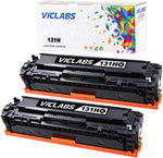 VicLabs Compatible 131 131H Toner Cartridge, Replacement for 131H 131 LBP7110CW MF624CW MF628CW MF8280CW Printer?Black,2-Pack?