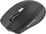 KASOTT Bluetooth Wireless Mouse, 2.4G Ergonomic Wireless Computer Mouse with 2500 Adjustable DPI, 6 Buttons Cordless Silent Mouse with USB Receiver and Type C Adapter for Laptop PC Mac MacBook (Black)