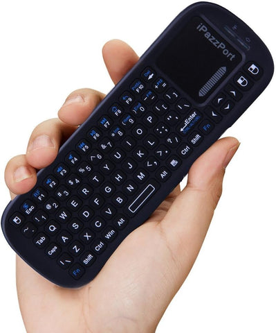 iPazzPort 2.4G Mini Wireless Keyboard with Touchpad Mouse Combo, Lightweight Portable Keyboard Controller, Compatible with Android TV Box/PC/Tablets/PS4/Raspberry Pi 3/HTPC KP-810-19S
