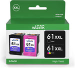 61 XL XXL Black and Color Ink Cartridge Combo Pack for hp 61xl 61xxl Printer Ink for hp Printers Envy 4500 5530 4502 5535 OfficeJet 3000 4630 Deskjet 2540 1000