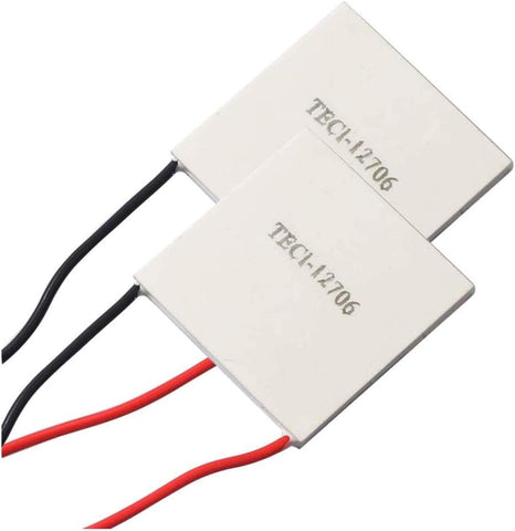 (2pcs) TEC1-12706 Heatsink Semiconductor Refrigeration Tablets 6A 12 Volt 60 Watt Thermoelectric Cooler Cooling Peltier Plate Module