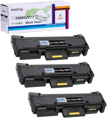 Compatible 106R02777 Black Toner Cartridge Replacement for Xerox 3215 106R02777 Toner, Worked for Xerox Phaser 3260DNI 3260DI 3260 3052 WorkCentre 3215NI 3225DNI 3225 3215 - by BAISINE (3PK x Black)