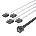 Internal Mini SAS HD SFF-8643 to 4X SATA (7pin) Hard Disk Data Server Raid Cable, 0.5-Meter (1.64 ft), 6 Gbit/s, for Motherboard, Controller, Hard Drive