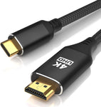 USB C to HDMI Cable 6Ft 4K@60Hz, High-Speed USB Type C to HDMI Cable for Home Office, [Thunderbolt 3 Compatible] for MacBook Pro/Air 2020, iPad Air 4, iPad Pro 2021, iMac, S20, XPS 15, and More