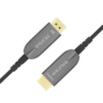 HGFlink 8K HDMI 2.1 Fiber Optic Cable 33ft Ultra HD Support Dynamic HDR eARC 8K60Hz 4K120Hz 48Gbps HDCP 2.2 Backward Compatible with HDMI2.0 HDMI1.4 Easy to Plug and Play PVC Jacket