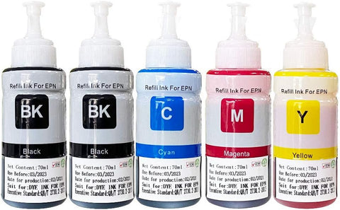 Aomya Compatible Epsn T664 Refill Ink Bottle kit for Expression ET-2650, ET-2500, ET-2550, ET-2600 & Workforce ET-16500, ET-4500, ET-4550 L100 L110 L120 L200 L210 L300 L350 L355 L550 L555 Printers