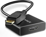 FOINNEX DisplayPort to HDMI Adapter, DP to HDMI 2.0 Converter, 4K@60Hz Display Port to HDMI Monitor Supports HP, ThinkPad, AMD, NVIDIA