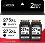 HOTCOLOR PG 275 XL Black Ink Cartridge Replacement for Canon 275 and 276 Ink Cartridges XL for Canon PIXMA TS3522 TS3520 TR4720 (2 Black, 2 Pack)