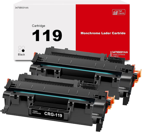 CRG-119 Black Toner Cartridge 2 Pack Compatible for Canon CRG119 3479B001AA for ImageCLASS MF5850dn MF5880dn MF5950dw MF5960dn MF6160dw MF6180dw MF414dw MF416dw LBP6300dn LBP6650dn MF5900 MF6100