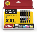 INKjetsclub Compatible Replacement for Canon PGI-280 XXL and CLI-281 XXL High Yield Printer Ink Cartridges Combo Pack.