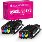 ALLWORK Compatible 950 951 XL Ink Cartridge Replacement for HP 950XL 951XL for Officejet Pro 8610 8600 8620 8630 8640 8660 8100 8615 8625 251dw 271dw 276dw Printer (2 Black 2 Cyan 2 Magenta 2 Yellow)