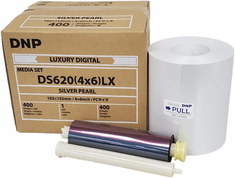 DNP DS620A Printer Luxury Media, 4x6 Silver Pearl Roll, 400 Prints