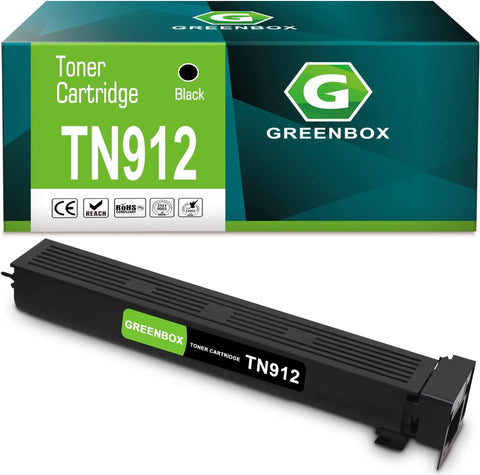 GREENBOX TN912 TN-912 (A8H5031) Black Toner Cartridge Compatible for Konica Minolta bizhub 958 (40,800 Pages, 1 Pack,1 Black)