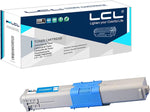 LCL Compatible Toner Cartridge Replacement for OKI C332dn C332 MC363dn 46508703 MC363 (1-Pack Cyan)