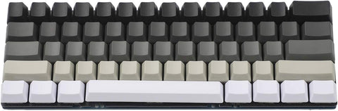 YMDK White Gray Black Mixed 87 61 Side Print Blank Keyset Thick PBT OEM Profile Keycaps for MX TKL Mechanical Keyboard (61 Blank)(Only Keycap)