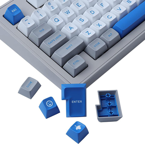 JOMKIZ Double Shot Keycaps,173 Keys SA Profile Keycaps Set with 2.75u, 3u, 6.25u and 7u Spacebar for Cherry Mx Switches ISO ANSI Layout Mechanical Keyboard