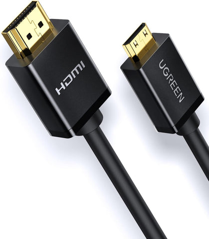 UGREEN Mini HDMI to HDMI Cable 4K 60Hz 6.6FT Mini HDMI Male to Male Cable High Speed HDMI 2.0 Cord Compatible with Camera, Tablet, Nikon D500, Canon SL, NeoGeo Mini, Raspberry Pi Zero 2 W